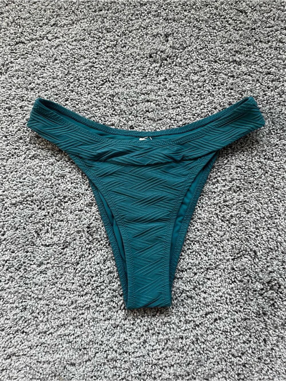 NWT Cupshe Teal Textured High-Cut Bikini Bottom